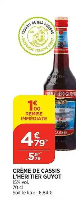 Crème de cassis l'héritier guyot