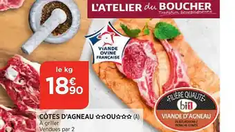 Maximarché Côtes d'agneau **ou*** offre