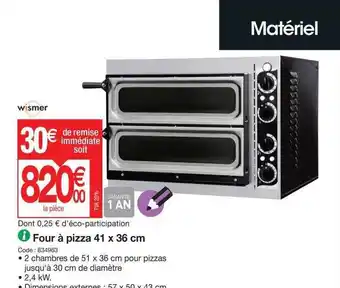 Promocash Four à pizza 41 x 36 cm wismer offre