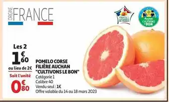 Auchan Pomelo corse filière auchan offre
