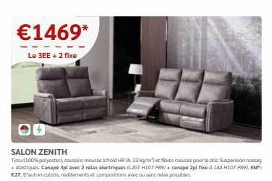 Promo Salon zenith chez Meubles Crack