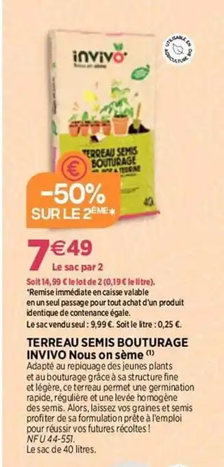Delbard Terreau semis bouturage invivo nous on sème offre