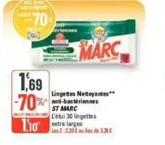 Lingettes nettoyantes anti-bacteriennes st marc