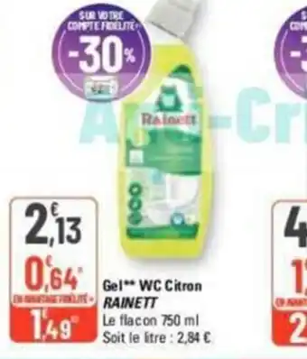 G20 Gel Wc citron rainett offre