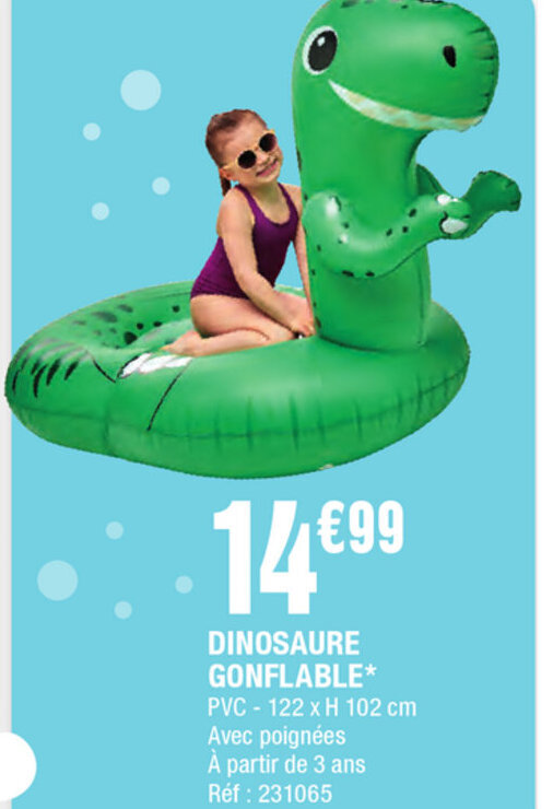 Promo Dinosaure gonflable chez La Foir'Fouille