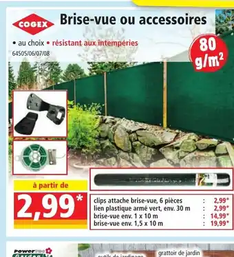 Norma Brise-vue ou accessoires offre