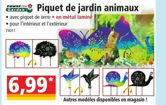Norma Piquet de jardin animaux offre