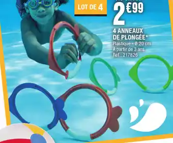 4 Anneaux  de plongée