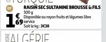 Raisin sec sultanine brousse & fils