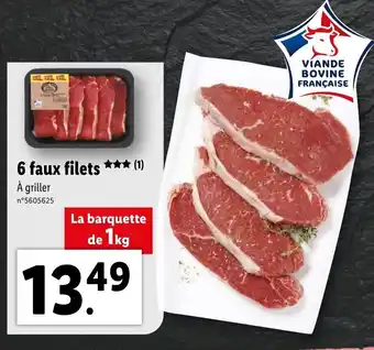 Lidl 6 faux filets offre