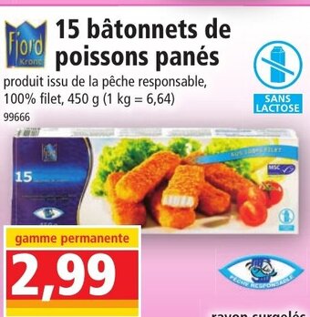 Norma 15 Bâtonnets De Poissons Panès offre