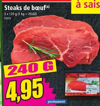 Norma Steaks De Bœuf offre
