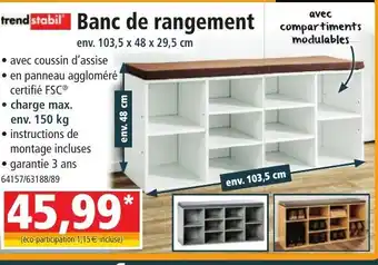 Norma Banc De Rangement offre