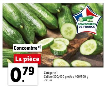 Lidl Concombre offre
