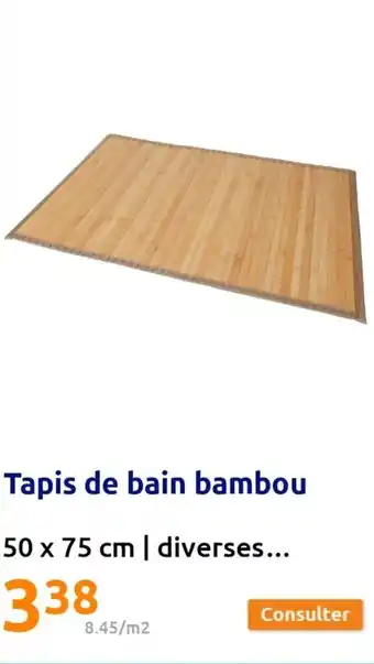 Action Tapis De Bain Bambou 50 x 75 cm offre