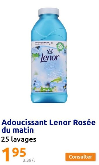 Action Adoucissant Lenor Rosée Du Matin 25 Lavages offre