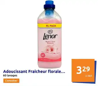 Action Adoucissant Fraicheur Florale 60 Lavages offre