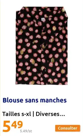 Blouse Sans Manches Tailles S-XL Diverses