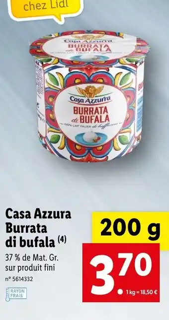 Lidl Casa Azzura Burrata di Bufala offre