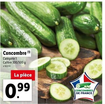 Lidl Concombre offre