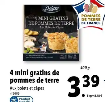 Lidl 4 Mini Gratins De Pommes De Terre offre