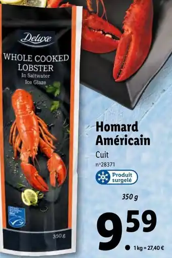Lidl Homard Américian offre