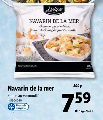 Lidl Navarin De La Mer offre