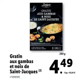 Lidl Gratin Aux Gambas Et Noix De Saint-Jacques offre