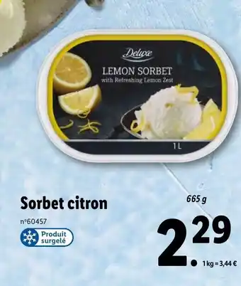 Lidl Sorbet Citron offre