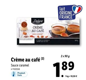 Lidl Créme Au Café offre