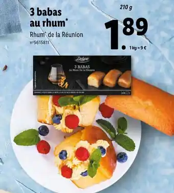 Lidl 3 Babas Au Rhum offre