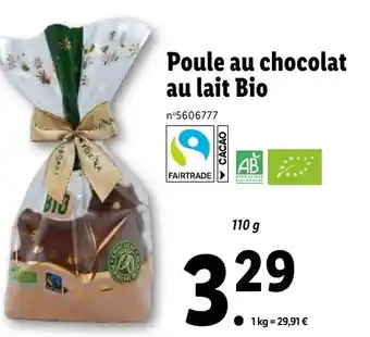 Lidl Poule au Chocolat au Lait Bio offre