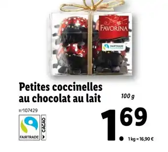 Lidl Petites Coccinelles au Chocolat au Lait offre