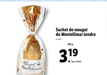 Lidl Sachet de Nougat de Montélimar Tendre offre