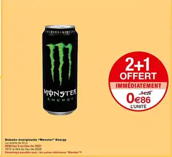 Monoprix Boisson énergisante offre