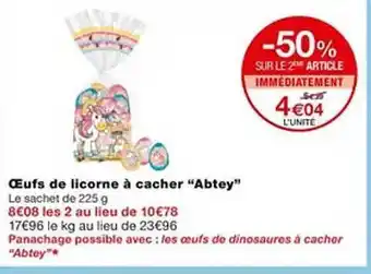 Monoprix Œufs de licorne à cacher offre