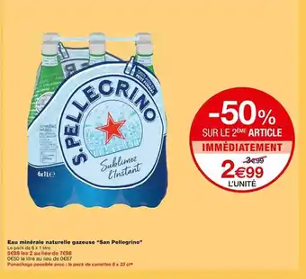 Monoprix Eau minérale naturelle gazeuse offre