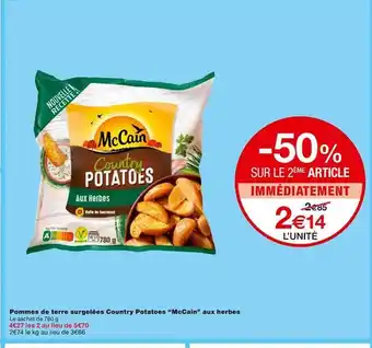 Monoprix Pommes de terre surgelées country potatoes offre