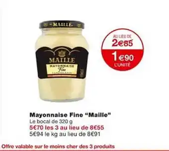 Monoprix Mayonnaise fine offre