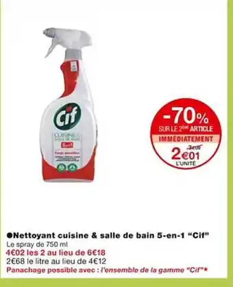 Monoprix Nettoyant cuisine & salle de bain 5-en-1 offre