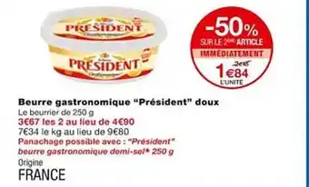 Monoprix Beurre gastronomique offre