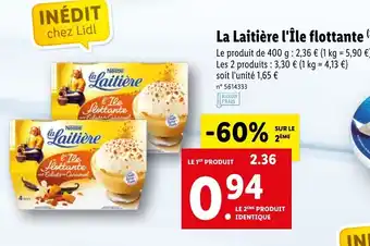Lidl La Laitière l'Île flottante offre