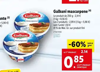 Lidl Galbani mascarpone offre