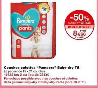 Monoprix Couches culottes offre