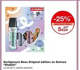 Surligneurs boss original édition ju schnee