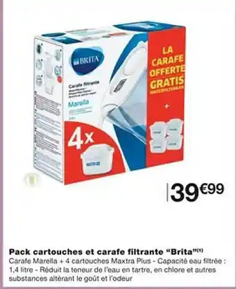 Monoprix Pack cartouches et carafe filtrante offre
