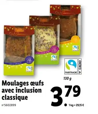 Lidl Moulage Œufs Avec Inclusion Classique offre