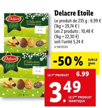 Lidl Delacre Etoile offre