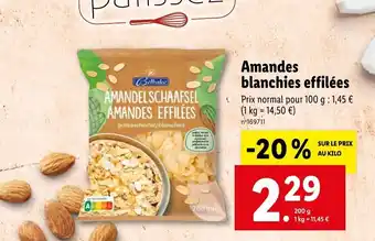 Lidl Amandes Blanches Effilées offre