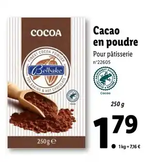 Lidl Cacao en Poudre offre